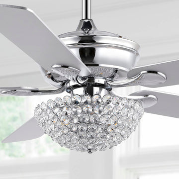 Cammy 52" Traditional Transitional Iron LED CEILING FAN - JONATHAN Y